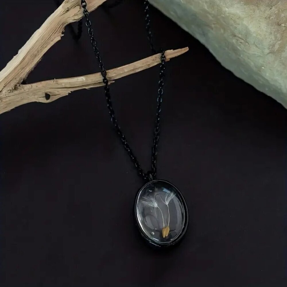 Dandelion Wish Seed Glass Pendant - Picture 2 of 3